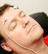 A man undergoing Neurofeedback in Peoria IL